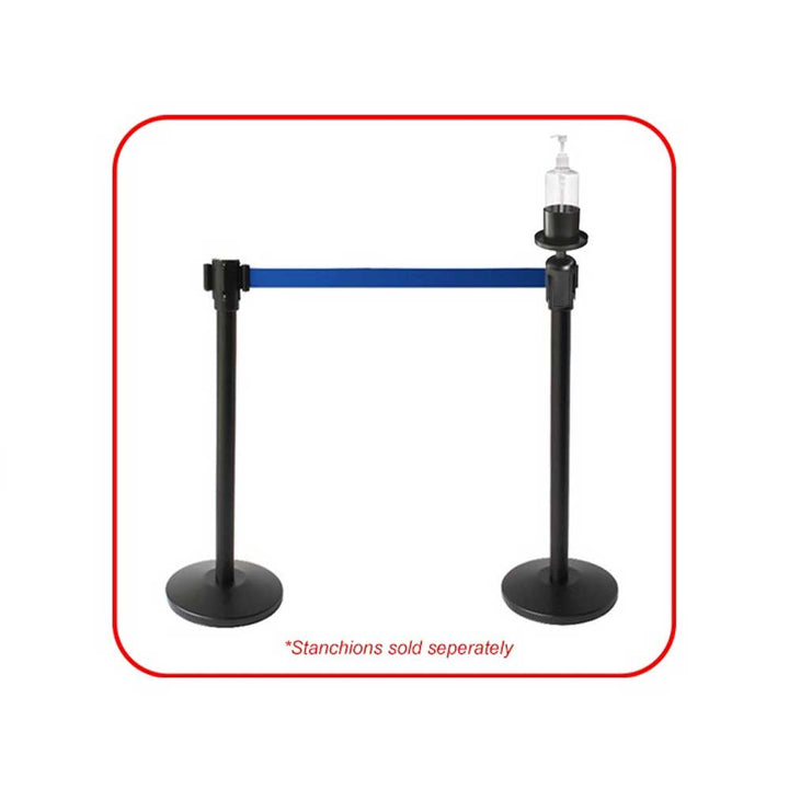 4-Way Stanchion Black Sanitizer Holder (for: #ST001, #ST003 & ST005)  - #HSD-SH09R