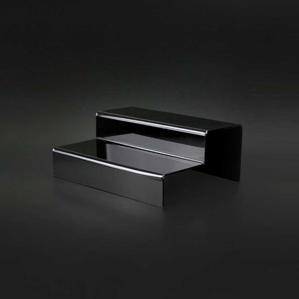 Clear Acrylic Step Riser Display Stand - 2-Tier Countertop Product Display