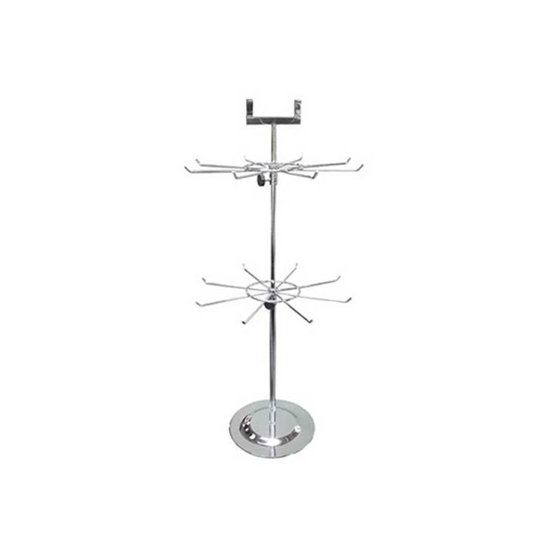 Chrome Metal Countertop Spinner with Sign Holder - MR001