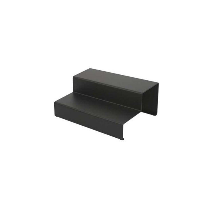 Black Metal Step Riser Display Stand - 2-Tier Countertop Product Display - 2/Pack