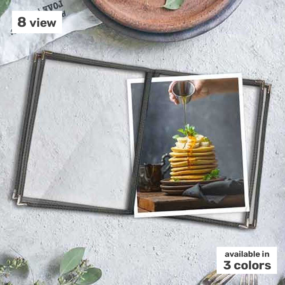 8 View Menu Cover Quadruple Pocket (10 pcs) - #8VIEW
