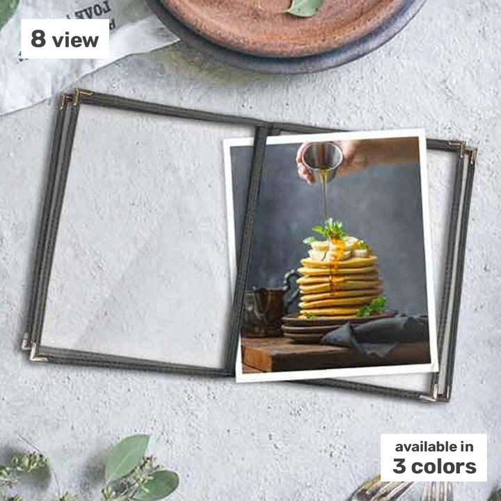 8 View Menu Cover Quadruple Pocket (10 pcs) - #8VIEW