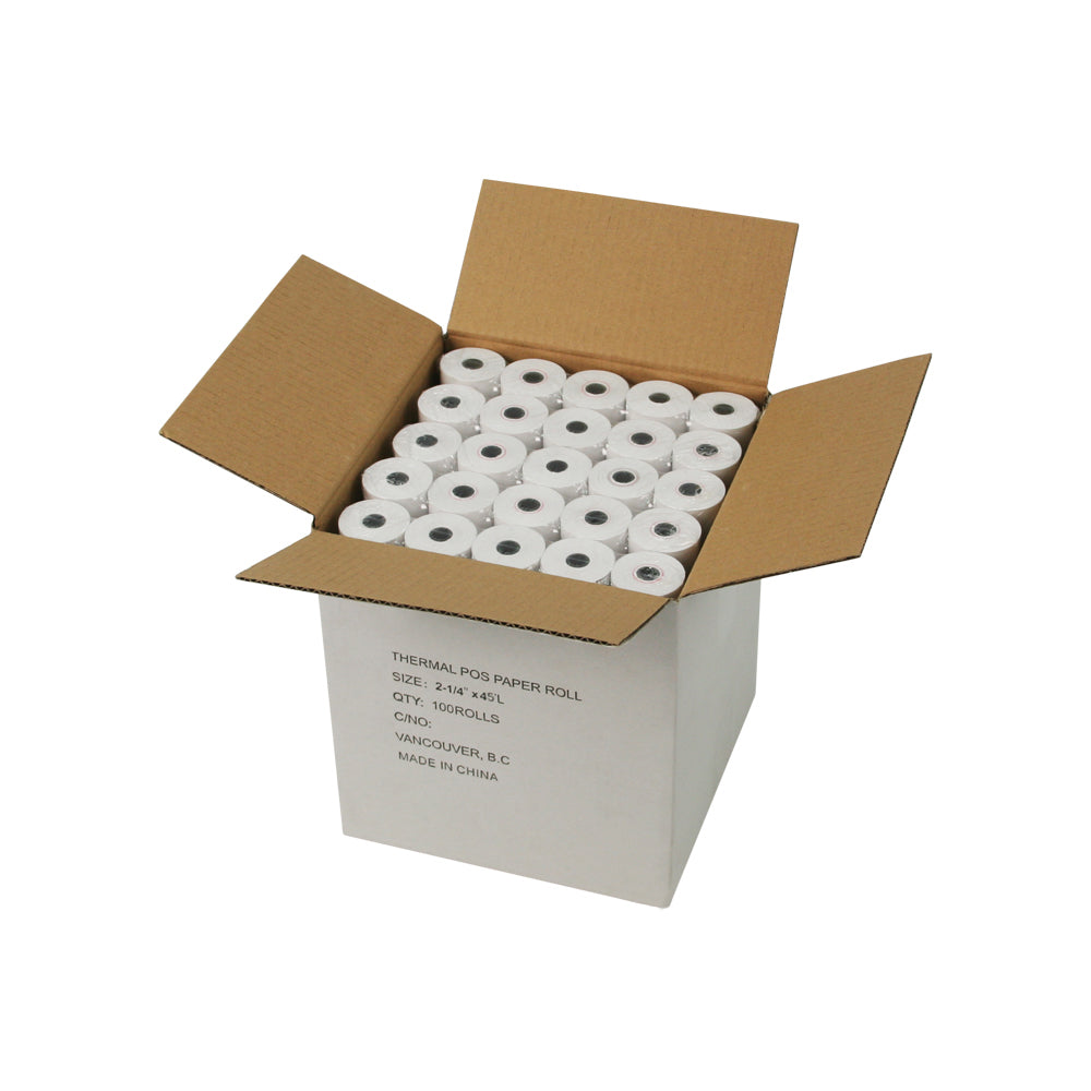 Thermal POS Paper Rolls 2¼″ W × 45′ – Receipt Paper for POS Systems ...