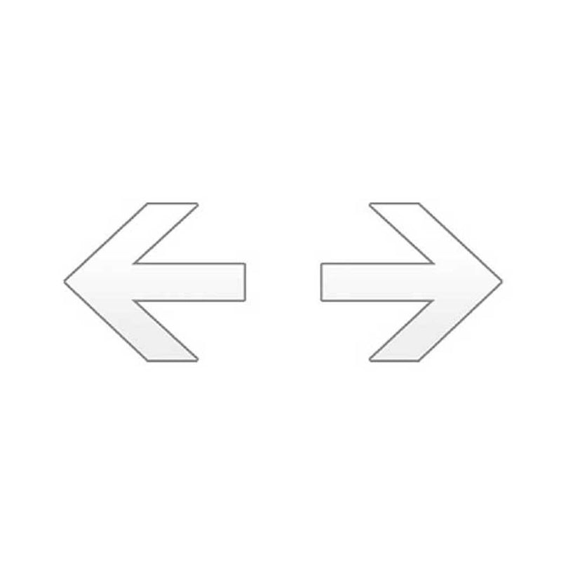 PVC White Cut Out Arrow Sign
