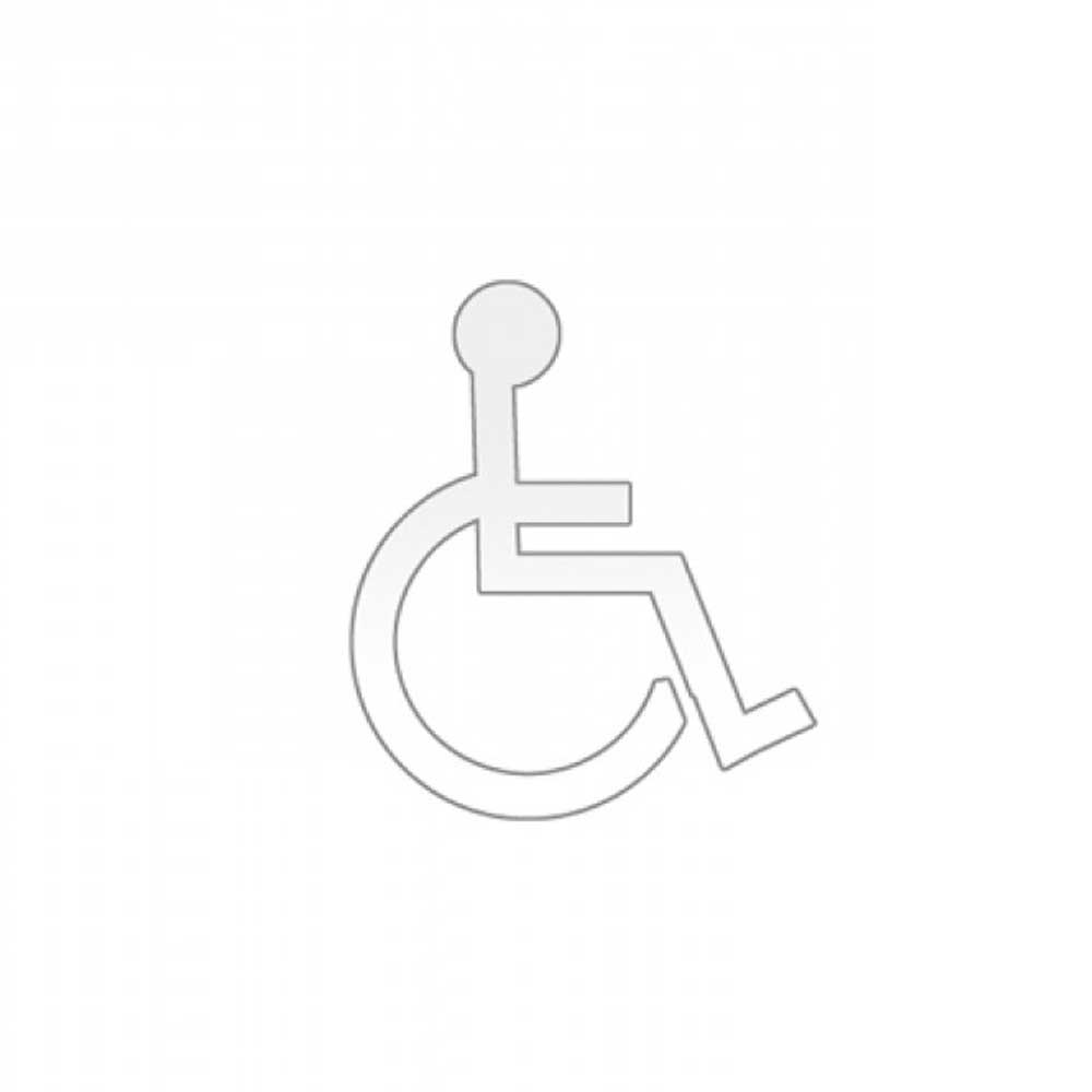 PVC White Cut Out Handicap Sign