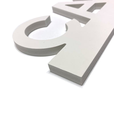 PVC White Cut Out Cashier Sign 20"W x 4½"H - #PVCCASHIER