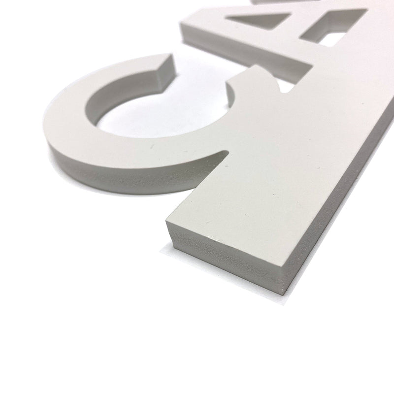 PVC White Cut Out Cashier Sign 20"W x 4½"H - 