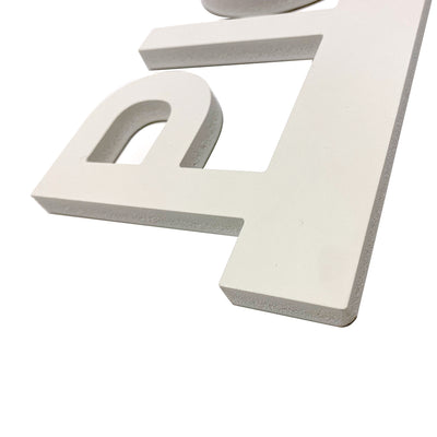 PVC White Cut Out Pick Up Sign 20"W x 4½"H - #PVCPICKUP