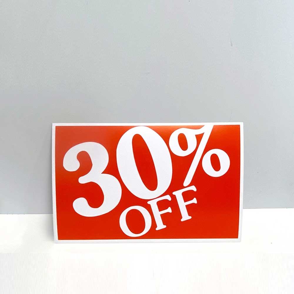 30% OFF Show Card 11"W x 7"H (20 pcs) - SCARD004