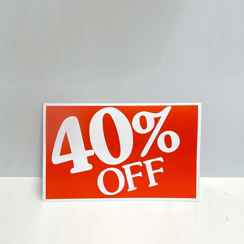 40% OFF Show Card 11"W x 7"H (20 pcs) - SCARD005