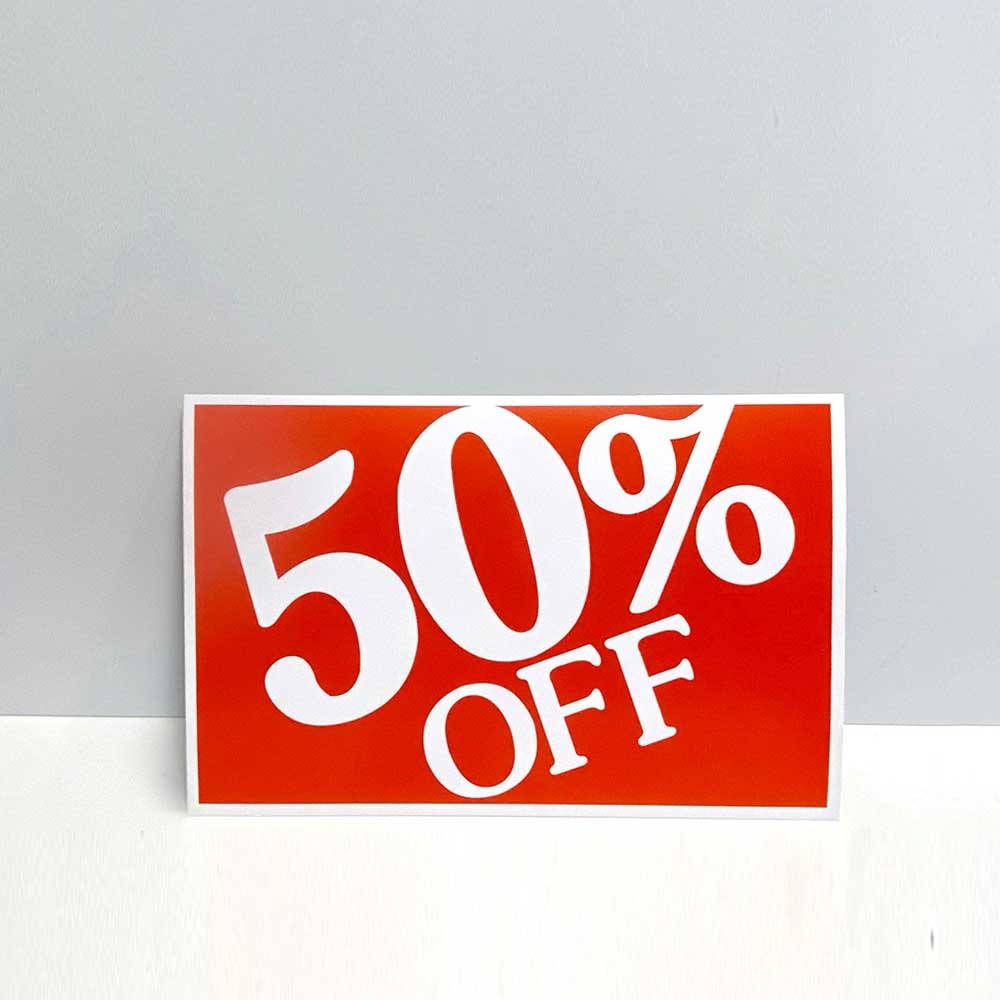 50% OFF Show Card 11"W x 7"H (20 pcs) - SCARD006