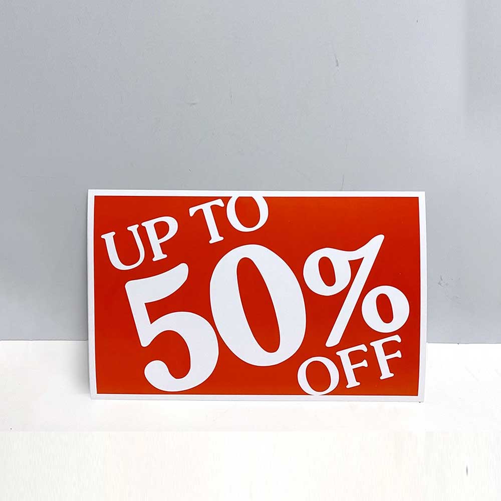 UP TO 50% OFF Show Card 11"W x 7"H (20 pcs) +- SCARD008