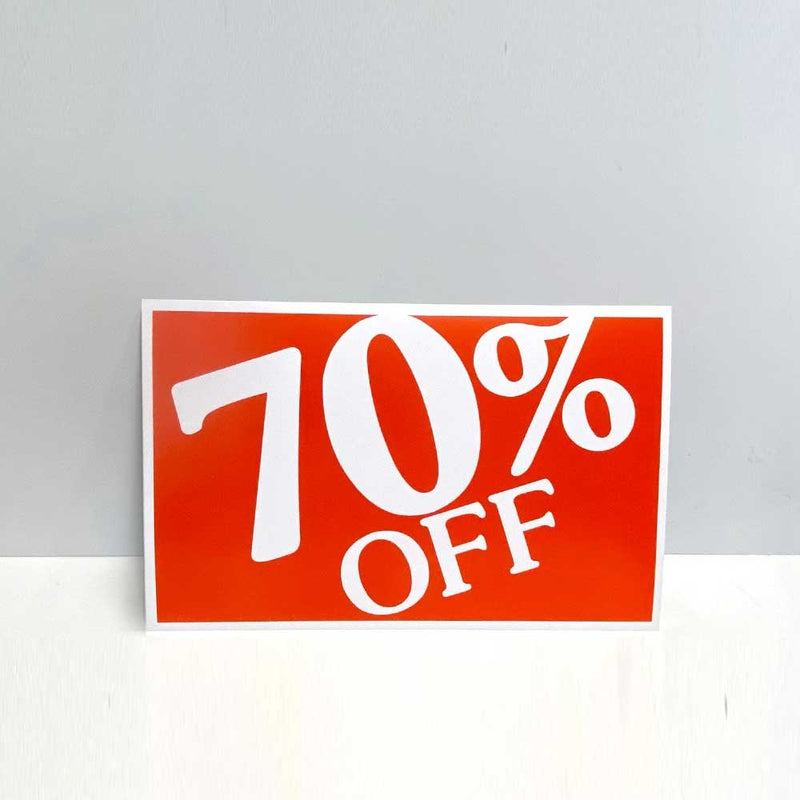 70% OFF Show Card 11"W x 7"H (20 pcs) - SCARD009