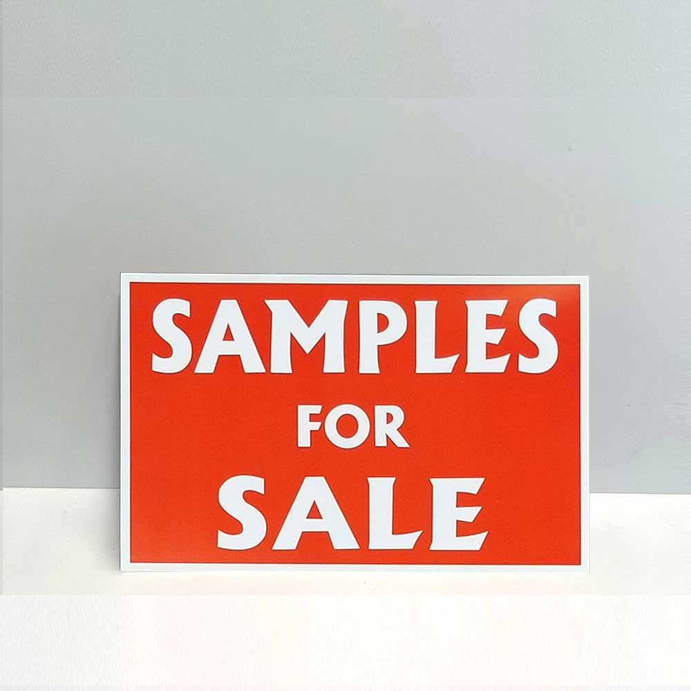 SAMPLES FOR SALE Show Card 11"W x 7"H (20pcs) - SCARD017