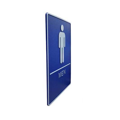 A.D.A. Braille Royal Blue Washroom Sign 6”W x 9”H (Handicap) - #SIGN061M