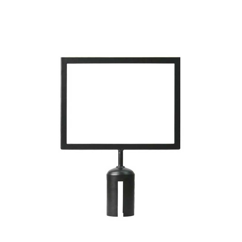 4-Way Stanchion Black Frame Landscape Sign Holder (for: 