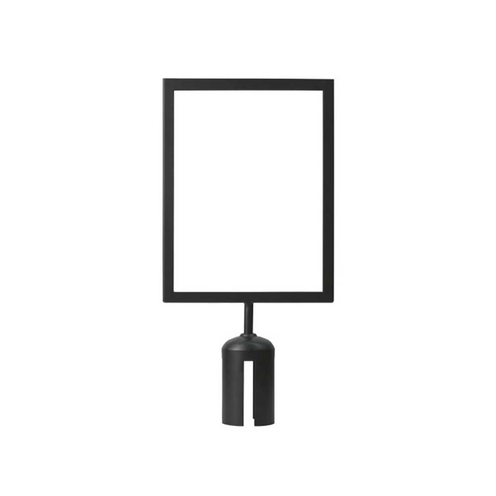 4-Way Stanchion Black Frame Portrait Sign Holder (for: #ST001, #ST003 & ST005)  - #STSH011P