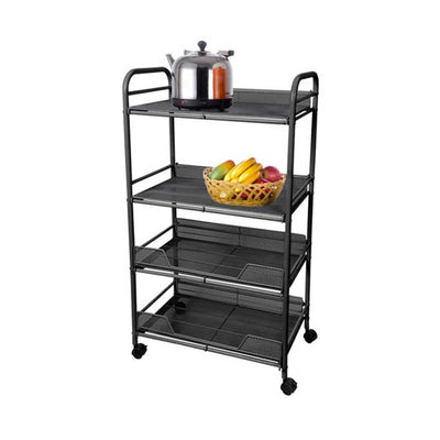 Utility Metal Mesh Shelf Rolling Rack - UR2404