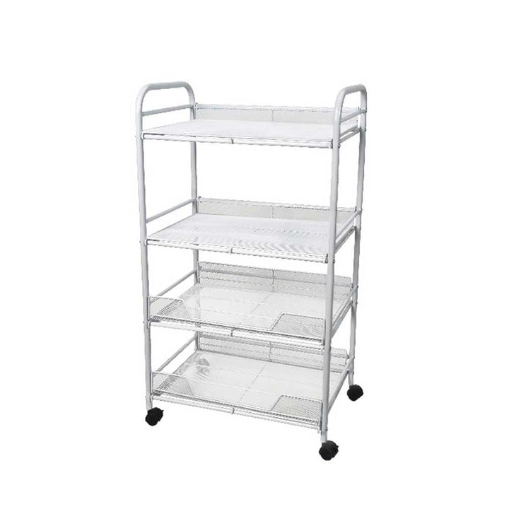 Utility Metal Mesh Shelf Rolling Cart - UR2404