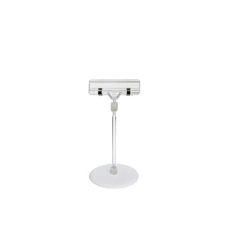 Clear Acrylic Versa Clips with Round Base 6¼"H (5 pcs) - VC06