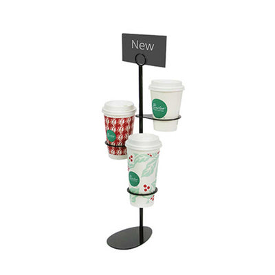 Countertop Black Take-Out Cup Display Rack - #CR003